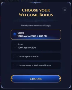 Bônus de Boas-Vindas Cazeus Casino